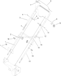Bail and Handle Assembly Diagram and Parts List for 240000001-240999999 - 2004 Toro Lawn Mower