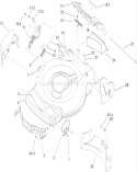 Deck, Side Chute and Rear Door Assembly Diagram and Parts List for 260000001-260999999 - 2006 Toro Lawn Mower