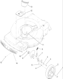 Front Axle and Wheel Assembly Diagram and Parts List for 260000001-260999999 - 2006 Toro Lawn Mower