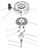 Recoil Starter Diagram and Parts List for 230000001-230999999 - 2003 Toro