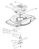 Engine and Blade Assembly Diagram and Parts List for 230000001-230999999 - 2003 Toro