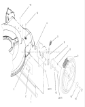 High Wheel Rear Axle Assembly Diagram and Parts List for 230000001-230999999 - 2003 Toro