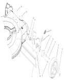 Low Wheel Rear Axle Assembly Diagram and Parts List for 230000001-230999999 - 2003 Toro