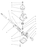 Gear Case Assembly Diagram and Parts List for 9900001-9999999 - 1999 Toro