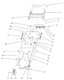 Handle and Controls Diagram and Parts List for 9900001-9999999 - 1999 Toro