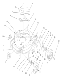 Housing, Handle Brackets and Wheel Assembly Diagram and Parts List for 9900001-9999999 - 1999 Toro Lawn Mower