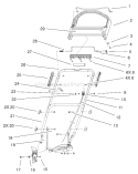 Handle Assembly Diagram and Parts List for 210000001-210999999 - 2001 Toro Lawn Mower