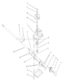 Gear Case Assembly Diagram and Parts List for 230000001-230999999 - 2003 Toro Lawn Mower