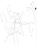 Rear Bag Discharge Chute Assembly Diagram and Parts List for 240000001-240999999 - 2004 Toro Lawn Mower