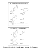 Carburetor Overhaul Kit Diagram and Parts List for 240000001-240999999 - 2004 Toro Lawn Mower