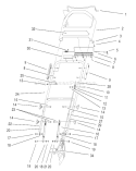 Handle and Control Assembly Diagram and Parts List for 200000001-200999999 - 2000 Toro Lawn Mower