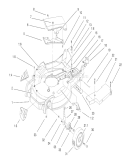 Housing, Handle Brackets and Wheel Assembly Diagram and Parts List for 200000001-200999999 - 2000 Toro Lawn Mower