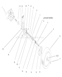Gear Case and Wheel Assembly Diagram and Parts List for 200000001-200999999 - 2000 Toro Lawn Mower