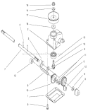 Gear Case Assembly Diagram and Parts List for 9900001-9999999 - 1999 Toro Lawn Mower
