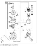 Starter Assembly Diagram and Parts List for 9900001-9999999 - 1999 Toro Lawn Mower