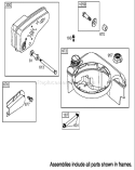 Muffler and Fuel Tank Diagram and Parts List for 250000001-250999999 - 2005 Toro Lawn Mower