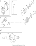 Crankshaft Assembly Diagram and Parts List for 270000001-270999999 - 2007 Toro Lawn Mower