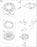 Starter Assembly Diagram and Parts List for 270000001-270999999 - 2007 Toro Lawn Mower