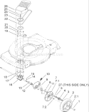 Front Axle and Transmission Assembly Diagram and Parts List for 270000001-270999999 - 2007 Toro Lawn Mower