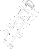 Handle Assembly Diagram and Parts List for 270000001-270999999 - 2007 Toro Lawn Mower