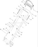 Handle Assembly Diagram and Parts List for 270000001-270999999 - 2007 Toro Lawn Mower