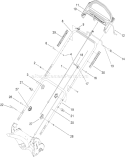 Handle Assembly Diagram and Parts List for 290000001-290999999 - 2009 Toro Lawn Mower