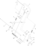 Upper Handle Assembly Diagram and Parts List for 290000001-290999999 - 2009 Toro Lawn Mower