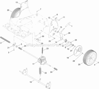 Part Location Diagram of 120-7026 Toro Spring-Extension
