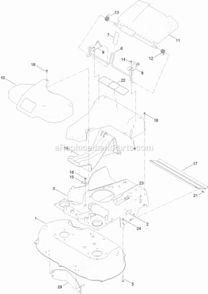 Deck_And_Frame_Assembly Diagram and Parts List for 314000001 - 314200000 Toro