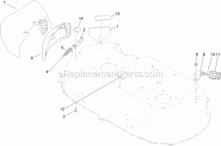 Side_Discharge_Chute_Assembly Diagram and Parts List for 312008662 - 312999999 Toro Lawn Mower