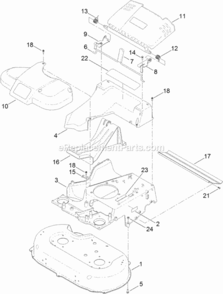 Deck_And_Frame_Assembly Diagram and Parts List for 313000001 - 313999999 Toro Lawn Mower