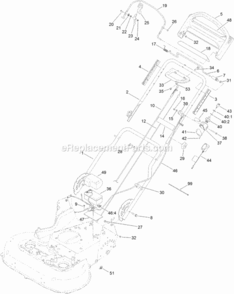 Handle_And_Electrical_Assembly Diagram and Parts List for 313000001 - 313999999 Toro Lawn Mower