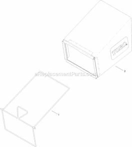 Bag_Assembly Diagram and Parts List for 314000001 - 314200000 Toro Lawn Mower