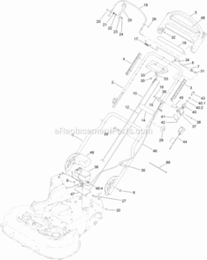Handle_And_Electrical_Assembly Diagram and Parts List for 314000001 - 314200000 Toro Lawn Mower