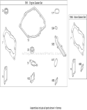 Engine and Valve Gasket Sets Diagram and Parts List for 290000001-290999999 - 2009 Toro Lawn Mower
