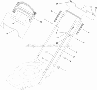 Handle_Assembly Diagram and Parts List for 312000001 - 312999999 Toro Lawn Mower