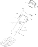Handle Assembly Diagram and Parts List for 290000001-290999999 - 2009 Toro Lawn Mower