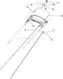 Handle Component Assembly Diagram and Parts List for 290000001-290999999 - 2009 Toro Lawn Mower
