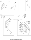 Muffler and Fuel Tank Assembly Diagram and Parts List for 290000001-290999999 - 2009 Toro Lawn Mower