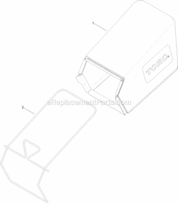 Rear_Bag_Assembly Diagram and Parts List for 314000001 - 314999999 Toro Lawn Mower
