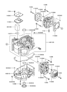 Cylinder And Crankcase Assembly Diagram and Parts List for (270002001-270999999)(2007) Toro Lawn Mower