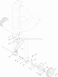 Transmission_And_Front_Wheel_Drive_Assembly Diagram and Parts List for 314200001 - 314999999 Toro Lawn Mower