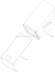 Rear_Bag_Assembly Diagram and Parts List for 312000001 - 312999999 Toro Lawn Mower