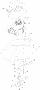 Engine_And_Blade_Assembly Diagram and Parts List for 314000001 - 314999999 Toro Lawn Mower