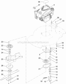 Part Location Diagram of 121-2053 Toro Engine-1P65Fa