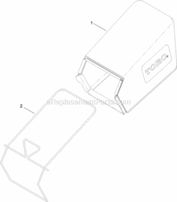 Rear_Bag_Assembly Diagram and Parts List for 312000001 - 312999999 Toro Lawn Mower