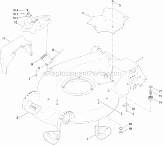 Housing_Assembly Diagram and Parts List for 314000001 - 314999999 Toro Lawn Mower