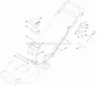 Electrical_Assembly Diagram and Parts List for 312000001 - 312999999 Toro Lawn Mower