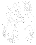 Handle Assembly Diagram and Parts List for 6900001-6999999 - 1996 Toro Lawn Mower