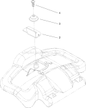 Discharge Door Assembly Diagram and Parts List for 280000001-280999999 - 2008 Toro Lawn Mower